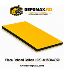 Placa BOND galben 1023 3mm, 1500x4050mm, aluminiu 0.2mm